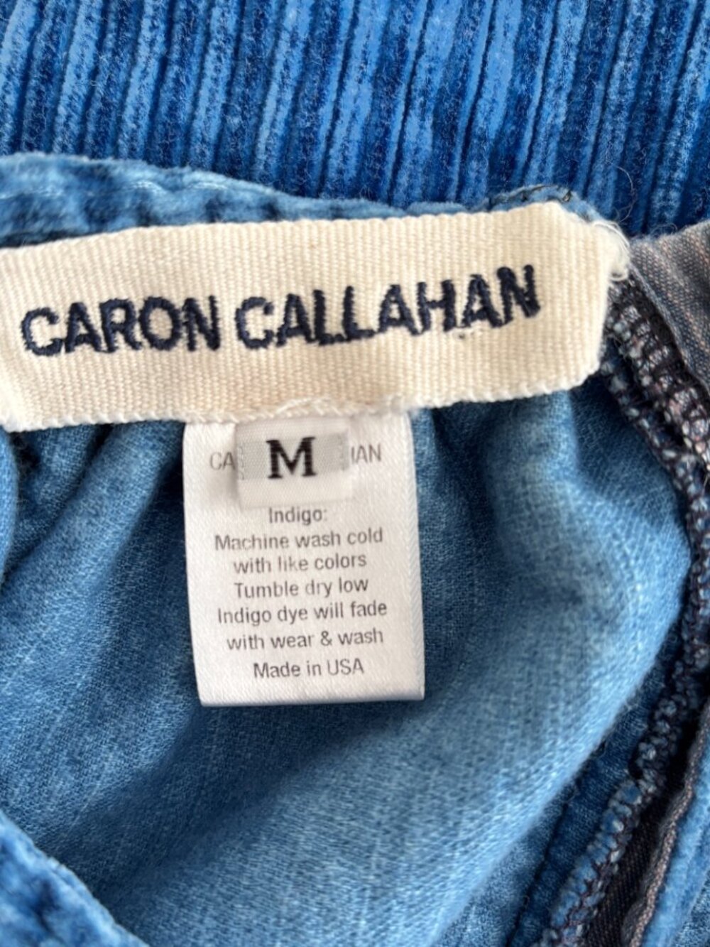 Caron Callahan Amelia Corduroy Dress in True Indigo - Picture 11 of 11